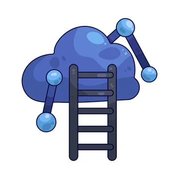 Cloud path illustration 库存插图