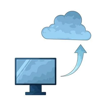 Cloud path illustration Illustrazione stock