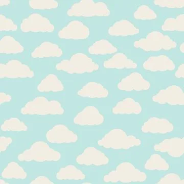 Cloud pattern. Cloudy sky seamless backround Stock Illustration