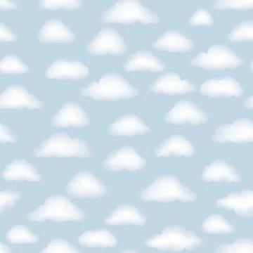 Cloud pattern. Cloudy sky seamless backround 库存插图