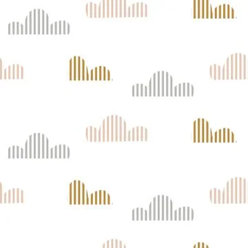 Cloud pattern. Cute sky seamless vector background for kid textile print. Stock Illustration