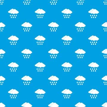 Cloud pattern seamless blue Illustrazione stock