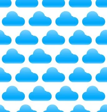 Cloud pattern. Seamlessly repeatable cloud background, cloud pattern Illustrazione stock