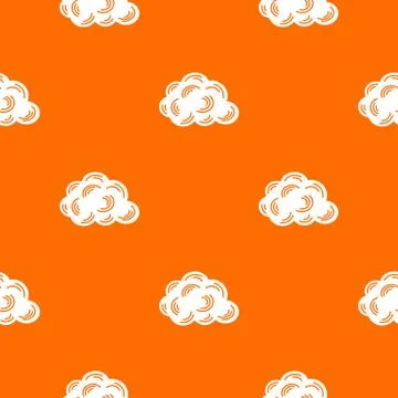 Cloud pattern vector orange Stockillustratie