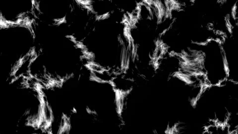 Cloud patterns move through the night sky above a dark landscape Stock Footage 344098379
