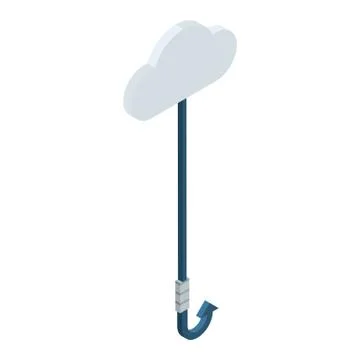 Cloud phishing icon, isometric style Illustrazione stock