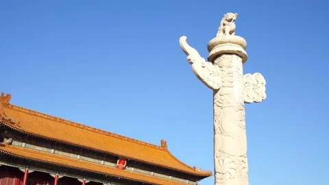 Cloud pillar in Tiananmen Square, Beijing, China Video stock 82707806