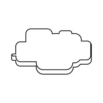 Cloud Pixelated videogame Stock Illustration