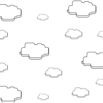 Cloud Pixelated videogame Stock Illustration