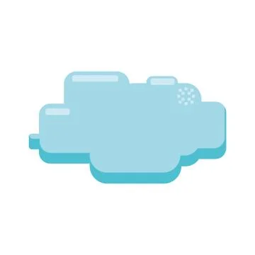 Cloud Pixelated videogame Stock Illustration