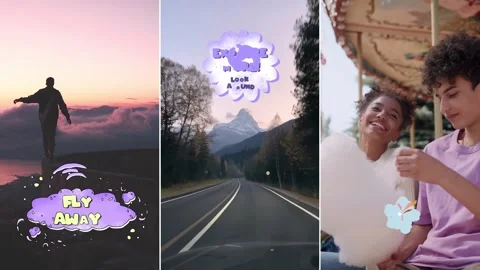 Cloud Plates Titles for After Effects After Effects stock