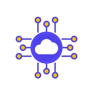 Cloud platform icon for web Stock Illustration