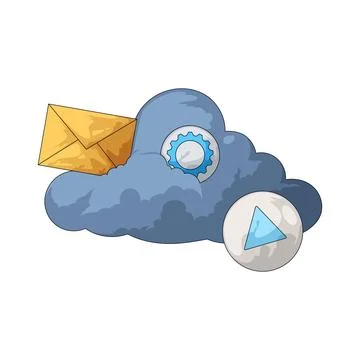 Cloud platform illustration イラスト素材