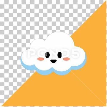 Cloud png isolated on transparent background PSD Template
