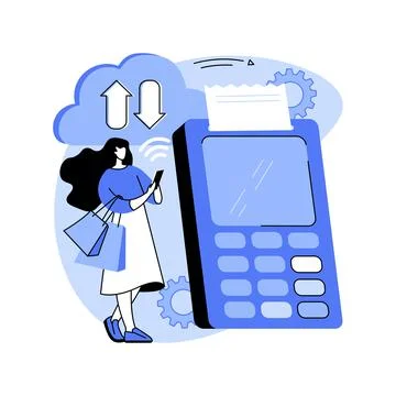 Cloud POS abstract concept vector illustration. Stock Illustration