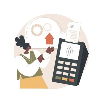 Cloud POS abstract concept vector illustration. Stockillustratie