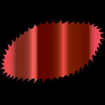 Cloud prickly red gradient on a black background Stock Illustration