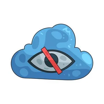 Cloud privacy illustration イラスト素材