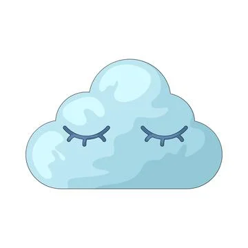 Cloud privacy illustration Stock Illustration