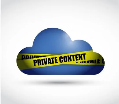 Cloud private content illustration design Illustrazione stock