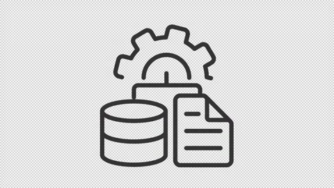 Cloud processing line animation Video stock 337776448