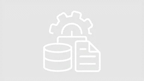 Cloud processing white line animation Stock Footage 340285544