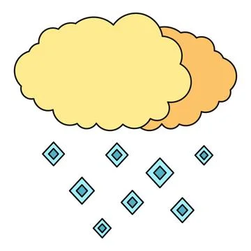 Cloud producing hail or diamond shape precipitation Stock Illustration