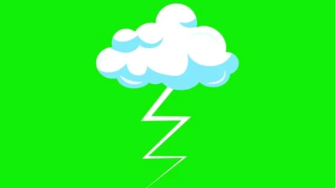 Cloud Professional with Lightning Motion Graphic Overlay Stock Footage 341328506