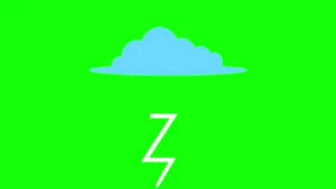 Cloud Professional with Lightning Motion Graphic Overlay Video stock 341586628