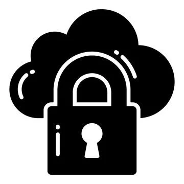 Cloud, Protection and security vector icons set cyber computer network busi.. Ilustración de archivo