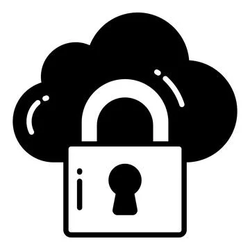 Cloud Protection and security vector icons set cyber computer network busin.. 스톡 일러스트