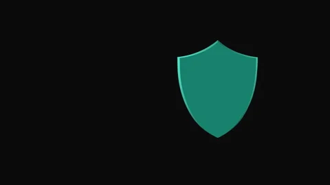 Cloud Protection Animation with Shield and Lock | Cloud Security Concept Stock-Footage 342154332
