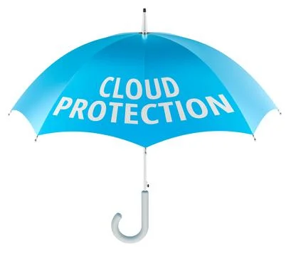 Cloud Protection concept with umbrella. 3D rendering イラスト素材
