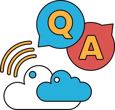 A cloud with a Q and A on it イラスト素材