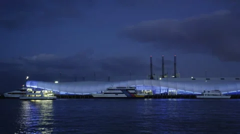 The Cloud at Queens Wharf lit at Night Stock Footage 67516007