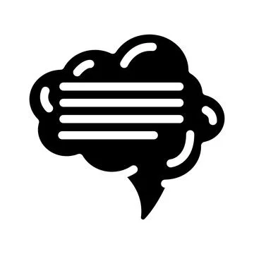 Cloud quote speech glyph icon vector illustration Stockillustratie