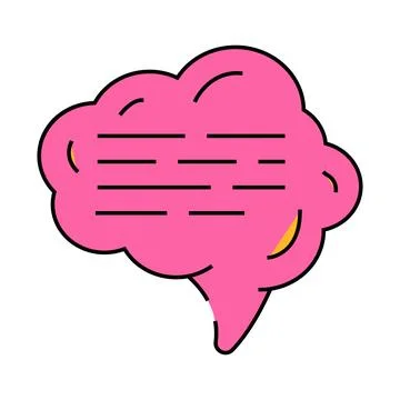 Cloud quote speech icon color illustration Stock Illustration