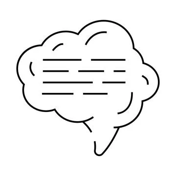 Cloud quote speech line icon vector illustration Stock Illustration