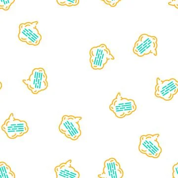 Cloud quote speech vector seamless pattern Stock Illustration