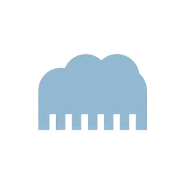 Cloud rain color web icon illustration Stock Illustration