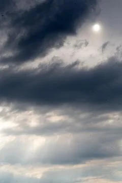 Cloud rain dramatic sky dark storm weather Stock Photos