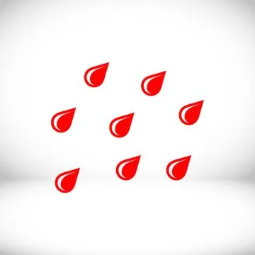 Cloud with rain drops icon stock vector illustration flat design Stock Illustration