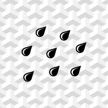 Cloud with rain drops icon stock vector illustration flat design Stock Illustration