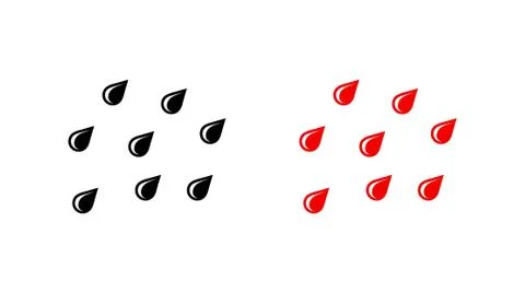 Cloud with rain drops icon stock vector illustration flat design Stock Illustration