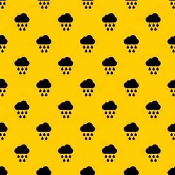 Cloud with rain drops pattern 스톡 일러스트