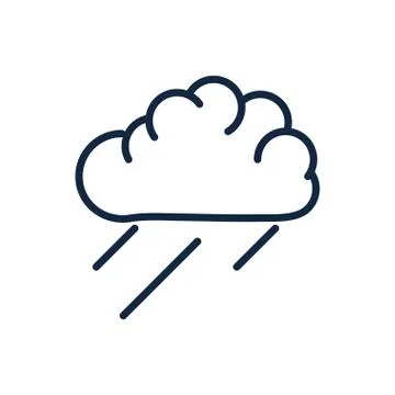 Cloud rain ecology environment icon linear Ilustración de archivo