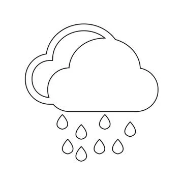 Cloud rain icon Illustrazione stock
