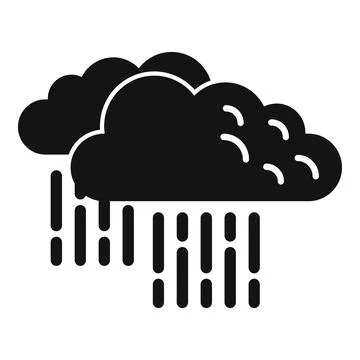 Cloud rain icon simple vector. Weather forecast Illustrazione stock