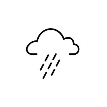 Cloud rain icon. vector illustration black on white background Stock Illustration