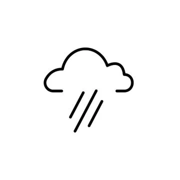 Cloud rain icon. vector illustration black on white background Stock Illustration